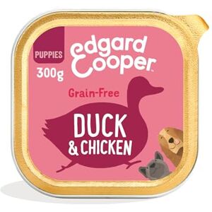 Edgard Cooper Puppy Grain-Free Wet Dog Food, Duck Chicken 18 x 300g, Natural Dogs Food in Cup with Fresh Meat Amino Acids, Gluten-Free, High Protein Edgard Cooper Puppy Grain-Free Wet Dog Food, Duck Chicken 18 x 300g, Natural Dogs Food in Cup with Fresh Meat Amino Acids, Gluten-Free, High Protein