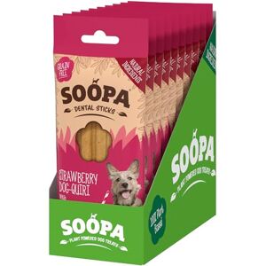 Soopa 10 Pack Strawberry Dog-Queri Dog Dental Sticks Soopa 10 Pack Strawberry Dog-Queri Dog Dental Sticks