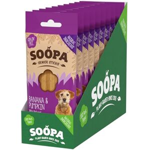 Soopa 10 Pack Senior (Banana, Pumpkin & Flaxseed) Natural Dog Dental Sticks Soopa 10 Pack Senior (Banana, Pumpkin & Flaxseed) Natural Dog Dental Sticks