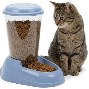 Ferplast Dry food dispenser for dogs and cats 3 Liter ZENITH Practical pet feeder food dispenser biscuits for animals, Transparent tank with lid, Non-slip bottom, 20,2 x 29,2 x h 28,8 cm Blue Ferplast Dry food dispenser for dogs and cats 3 Liter ZENITH Practical pet feeder food dispenser biscuits for animals, Transparent tank with lid, Non-slip bottom, 20,2 x 29,2 x h 28,8 cm Blue