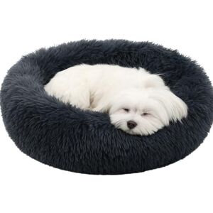Flamingo Donut Dog Bed, Calming Round Dog Cat Bed Soft and Fluffy Cuddler Pet Cushion Self-Warming Puppy Beds Machine Washable, 55cm Grey Flamingo Donut Dog Bed, Calming Round Dog Cat Bed Soft and Fluffy Cuddler Pet Cushion Self-Warming Puppy Beds Machine Washable, 55cm Grey
