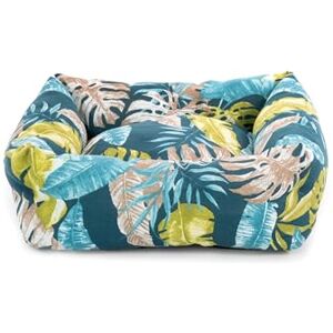 Record Cotton Monstera Dog and Cat Bed in Blue, 70 x 50 x 17 cm Padded Bed for Pets Quick Drying, Soft and Cozy. Rectangular Cushion for Dogs and Cats Record Cotton Monstera Dog and Cat Bed in Blue, 70 x 50 x 17 cm Padded Bed for Pets Quick Drying, Soft and Cozy. Rectangular Cushion for Dogs and Cats
