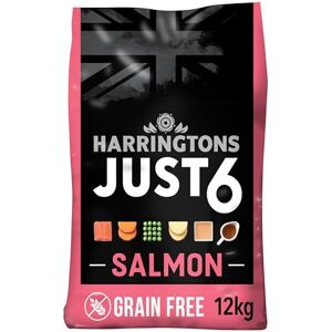 HARRINGTONS Just 6 Complete Grain Free Hypoallergenic Salmon & Veg Dry Adult Dog Food 12kg With Added Fresh Baked Bites HARRINGTONS Just 6 Complete Grain Free Hypoallergenic Salmon & Veg Dry Adult Dog Food 12kg With Added Fresh Baked Bites