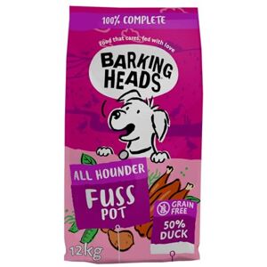 Barking Heads Complete Dry Dog Food 12kg Adult All Hounder Fuss Pot Duck Natural Grain Free Hypoallergenic for Fussy Eaters & Sensitive Stomachs Vet Approved Barking Heads Complete Dry Dog Food 12kg Adult All Hounder Fuss Pot Duck Natural Grain Free Hypoallergenic for Fussy Eaters & Sensitive Stomachs Vet Approved