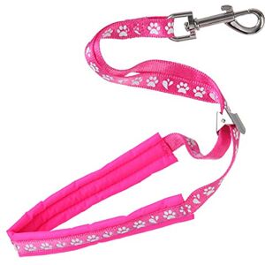 GROOM PROFESSIONAL Audie Padded Dog Grooming Loop Leash Padding Around Neck for Comfort with Locking Metal Slider, Paw Print Design 42cm, Pink GROOM PROFESSIONAL Audie Padded Dog Grooming Loop Leash Padding Around Neck for Comfort with Locking Metal Slider, Paw Print Design 42cm, Pink