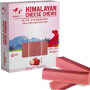 Pawfect Treats Pawfect Himalayan Cheese Chews with Strawberry for Large Dogs 100% Natural Dental Stick Cleans teeth Removes Plaque and Tartar High protein Grain-free Long lasting chew Pack of 3 (420g/14.81oz) Pawfect Treats Pawfect Himalayan Cheese Chews with Strawberry for Large Dogs 100% Natural Dental Stick Cleans teeth Removes Plaque and Tartar High protein Grain-free Long lasting chew Pack of 3 (420g/14.81oz)