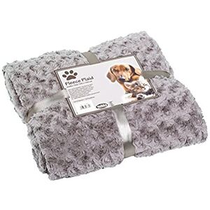 Nobby Super Soft Fleece Plaid with Paw Print, 100 x 150 cm, Light Grey Nobby Super Soft Fleece Plaid with Paw Print, 100 x 150 cm, Light Grey