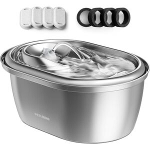 PETLIBRO Stainless Steel Cat Water Fountain, 101oz/3L Pet Water Fountain for Cats Inside, Food-Grade Dog Water Fountain, Automatic Water Dispenser with 4 Filters & 4 Sponges PETLIBRO Stainless Steel Cat Water Fountain, 101oz/3L Pet Water Fountain for Cats Inside, Food-Grade Dog Water Fountain, Automatic Water Dispenser with 4 Filters & 4 Sponges