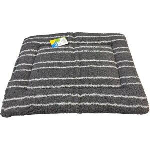 Bestpets FLEECE MAT GREY STRIPE LGE Bestpets FLEECE MAT GREY STRIPE LGE