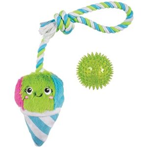 Fringe Studio Plush Dog Toy with Rope – “CONE-FIDENCE IS YUMMY” Snow Cone Squeaky Dog Toy with Crinkle & TPR Ball – Durable Tug Toy for All Dog Sizes – Pet Shop Collection Fringe Studio Plush Dog Toy with Rope – “CONE-FIDENCE IS YUMMY” Snow Cone Squeaky Dog Toy with Crinkle & TPR Ball – Durable Tug Toy for All Dog Sizes – Pet Shop Collection