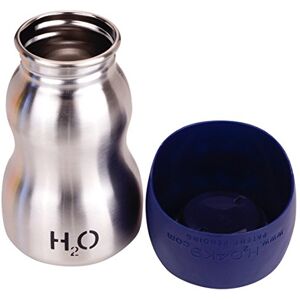 H2O4K9 Stainless Steel Dog Water Bottle and Travel Bowl, Small, 270 ml, Deep Navy H2O4K9 Stainless Steel Dog Water Bottle and Travel Bowl, Small, 270 ml, Deep Navy