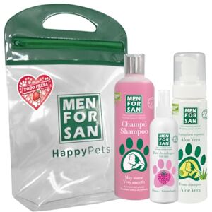 Menforsan Hygiene and Beauty Pack for Cats, Very Gentle Cat Shampoo 300ml, Strawberry Cologne for Cats 125ml, Foam Shampoo for Dogs and Cats 200ml, Rich Strawberry Aroma Menforsan Hygiene and Beauty Pack for Cats, Very Gentle Cat Shampoo 300ml, Strawberry Cologne for Cats 125ml, Foam Shampoo for Dogs and Cats 200ml, Rich Strawberry Aroma