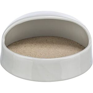Trixie sand bath for small animals claw and body care supplied without sand ceramic 20 x 10 x 16 cm grey 63009 Trixie sand bath for small animals claw and body care supplied without sand ceramic 20 x 10 x 16 cm grey 63009