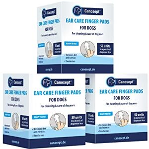 Canosept Dog Ear Wipes 3x 50 Pads Dog Ear Cleaner Wipes Clean Ear Finger Pads For Dogs Dog ear wipes finger Care And Hygiene Of The Dogs Ears Dirt And Ear Wax Remover Deodorizing Effect Canosept Dog Ear Wipes 3x 50 Pads Dog Ear Cleaner Wipes Clean Ear Finger Pads For Dogs Dog ear wipes finger Care And Hygiene Of The Dogs Ears Dirt And Ear Wax Remover Deodorizing Effect