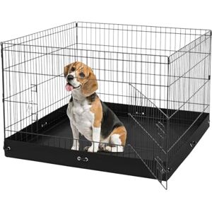 VEVOR Dog Playpen, 4 Pcs 24 x 36 in Panels Foldable Metal Pet Exercise Pen, Dog Fence Indoor and Outdoor Pen with Door and 600D Oxford Fabric Bottom Pad, for Dogs, Cats and Other Small Animals VEVOR Dog Playpen, 4 Pcs 24 x 36 in Panels Foldable Metal Pet Exercise Pen, Dog Fence Indoor and Outdoor Pen with Door and 600D Oxford Fabric Bottom Pad, for Dogs, Cats and Other Small Animals