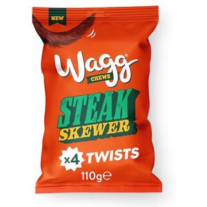 Wagg Chews Dog Treats Steak Skewer Sticks 110g (Pack of 12) Wagg Chews Dog Treats Steak Skewer Sticks 110g (Pack of 12)