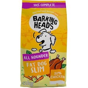 Barking Heads Complete Dry Dog Food 12kg Adult All Hounder Fat Dog Slim Chicken Natural Low Fat Weight Management for Overweight Dogs Vet Approved Barking Heads Complete Dry Dog Food 12kg Adult All Hounder Fat Dog Slim Chicken Natural Low Fat Weight Management for Overweight Dogs Vet Approved