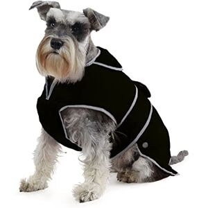 Ancol Muddy Paws All Weather Stormguard Dog Puppy Coat Black Waterproof Pet Jacket with Fleece Lining and Chest Protector Elasticated Neck and Leg Straps 25 cm Length up to 43 cm Girth XS Ancol Muddy Paws All Weather Stormguard Dog Puppy Coat Black Waterproof Pet Jacket with Fleece Lining and Chest Protector Elasticated Neck and Leg Straps 25 cm Length up to 43 cm Girth XS