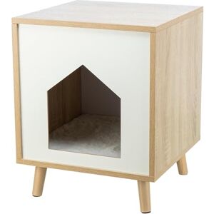 Trixie Isa Indoor Cat Condo, Modern Cat Bed Side Table & Nightstand, Cat Hideaway Cave with Cozy Cushion Trixie Isa Indoor Cat Condo, Modern Cat Bed Side Table & Nightstand, Cat Hideaway Cave with Cozy Cushion