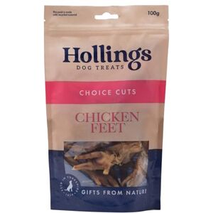 Hollings Chicken Feet Dog Treats, 100% Natural & Crunchy Treats for Adult Dogs, Grain Free & High in Protein 100g (Pack of 8) Hollings Chicken Feet Dog Treats, 100% Natural & Crunchy Treats for Adult Dogs, Grain Free & High in Protein 100g (Pack of 8)