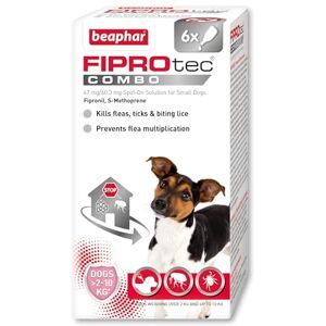 Beaphar FIPROtec® COMBO for Small Dogs (2–10kg) 6 pipettes Kills Fleas, Flea Eggs, Flea Larvae & Ticks Stops Fleas Multiplying on Pet and in Home Vet Strength Dog Flea Treatment Beaphar FIPROtec® COMBO for Small Dogs (2–10kg) 6 pipettes Kills Fleas, Flea Eggs, Flea Larvae & Ticks Stops Fleas Multiplying on Pet and in Home Vet Strength Dog Flea Treatment