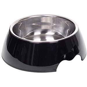 Nobby Melamine/Stainless Steel Dog Bowl, 22 x 7.5 cm, Black Nobby Melamine/Stainless Steel Dog Bowl, 22 x 7.5 cm, Black