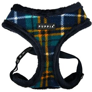 Puppia Norman Dog Harness Over-The-Head Warm Winter Checkered Pattern Adjustable Chest for Small and Medium Dog, Navy, Small Puppia Norman Dog Harness Over-The-Head Warm Winter Checkered Pattern Adjustable Chest for Small and Medium Dog, Navy, Small