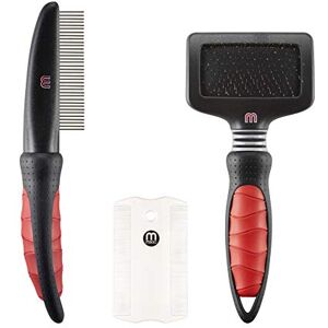 Mikki Puppy Dog Grooming Kit with Slicker Brush, Comb and Flea Comb Gentle Grooming Starter Set 3pcs Mikki Puppy Dog Grooming Kit with Slicker Brush, Comb and Flea Comb Gentle Grooming Starter Set 3pcs