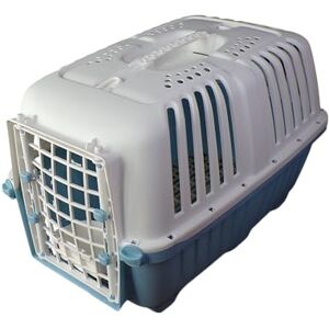Lanco Small Dog Cat Carrier. Portable and Breathable Plastic. Pets Dogs Cats. Resistant Material. 19x12x13 inches (L*W*H). White and Blue Color. Lanco Small Dog Cat Carrier. Portable and Breathable Plastic. Pets Dogs Cats. Resistant Material. 19x12x13 inches (L*W*H). White and Blue Color.