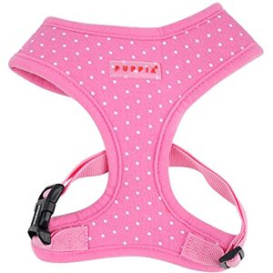 Puppia Dotty Dog Harness Over-The-Head No Pull No Choke Walking Training Adjustable for Small & Medium Dog, Small, Pink Puppia Dotty Dog Harness Over-The-Head No Pull No Choke Walking Training Adjustable for Small & Medium Dog, Small, Pink