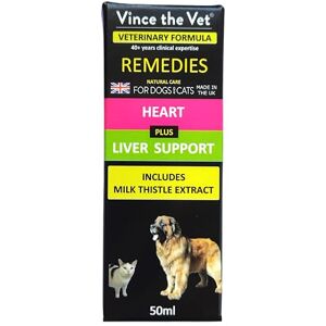 Vince the Vet Heart & Liver Support Drops for Dogs & Cats (50ml), Human Grade Veterinary Formulated Blend of Botanical Extracts for Heart Rate, Rhythm & Circulation, Liver & Gallbladder Vince the Vet Heart & Liver Support Drops for Dogs & Cats (50ml), Human Grade Veterinary Formulated Blend of Botanical Extracts for Heart Rate, Rhythm & Circulation, Liver & Gallbladder