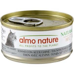 almo nature HFC Natural Wet Cat Food for Adult Cats Tuna with Whitebait Human Grade, Gluten Free, Monoprotein 70g, Pack of 24 almo nature HFC Natural Wet Cat Food for Adult Cats Tuna with Whitebait Human Grade, Gluten Free, Monoprotein 70g, Pack of 24