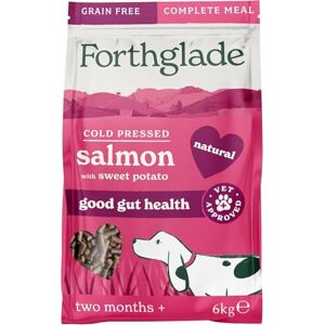 Forthglade Dry Dog Food, Cold Pressed, (6kg Resealable Bag), Salmon with Vegetables, Hypoallergenic Dog Food, Grain Free Complete Meal, Natural Puppy, Adult and Senior Dry Dog Food For Good Gut Health Forthglade Dry Dog Food, Cold Pressed, (6kg Resealable Bag), Salmon with Vegetables, Hypoallergenic Dog Food, Grain Free Complete Meal, Natural Puppy, Adult and Senior Dry Dog Food For Good Gut Health