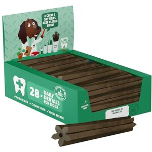 Denzel's Vegan Dog Dental Sticks for Large Dogs Peanut Butter & Peppermint (Pack of 28) Denzel's Vegan Dog Dental Sticks for Large Dogs Peanut Butter & Peppermint (Pack of 28)