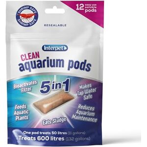 Interpet Clean Aquarium Pods, Makes Tapwater Safe for Fresh Water Fish Tanks, Bioactivates Filters, Eats Sludge, Feeds Plants, Reduces Aquarium Maintenance, 12 Pack Interpet Clean Aquarium Pods, Makes Tapwater Safe for Fresh Water Fish Tanks, Bioactivates Filters, Eats Sludge, Feeds Plants, Reduces Aquarium Maintenance, 12 Pack