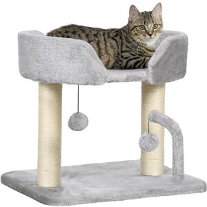 PawHut 42cm Indoor Cat Tree - Toy Balls & Sisal Post PawHut 42cm Indoor Cat Tree - Toy Balls & Sisal Post