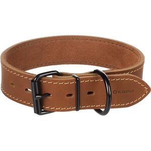 Flamingo Dog Collar Montana Cognac L 45-55cm 40mm Flamingo Dog Collar Montana Cognac L 45-55cm 40mm