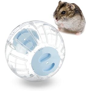 Relaxdays Hamster Ball, Ø 18.5 cm, Exercise Toy for Hamsters & Mice, Free Range Rodent Orb, Plastic, Transparent/Blue Relaxdays Hamster Ball, Ø 18.5 cm, Exercise Toy for Hamsters & Mice, Free Range Rodent Orb, Plastic, Transparent/Blue