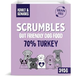 Scrumbles Natural Wet Dog Food, Grain Free Recipe with 70% Turkey and Slippery Elm, 7x 395g Scrumbles Natural Wet Dog Food, Grain Free Recipe with 70% Turkey and Slippery Elm, 7x 395g