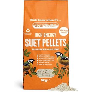 Suet To Go Mealworm Suet Pellets 5kg Plastic-Free Bag High Energy Wild Bird Food, Protein & Fat, Attracts Robins & Tits Suet To Go Mealworm Suet Pellets 5kg Plastic-Free Bag High Energy Wild Bird Food, Protein & Fat, Attracts Robins & Tits