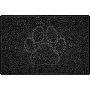 Nicoman PAW Shape Cat Litter Box Mat, Dog Food Feeding Tray Matt, Non-Slip, Easy Clean, Washable(60x40cm,Small),BLACK Nicoman PAW Shape Cat Litter Box Mat, Dog Food Feeding Tray Matt, Non-Slip, Easy Clean, Washable(60x40cm,Small),BLACK