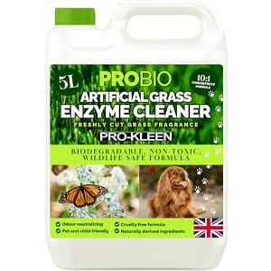 Pro-Kleen ProBio Artificial Grass Cleaner Probiotic Based Deodoriser Odour Eliminator 5L Non-Toxic Cruelty-free Pet Friendly. Fresh Cut Grass fragrance. Naturally derived Probiotic Cleaning Pro-Kleen ProBio Artificial Grass Cleaner Probiotic Based Deodoriser Odour Eliminator 5L Non-Toxic Cruelty-free Pet Friendly. Fresh Cut Grass fragrance. Naturally derived Probiotic Cleaning