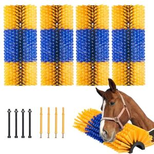 VEVOR Livestock Scratching Brush, 4 Pcs Horse Brush with 8 Screws, 17.1 x 7.5 in Cow Scratcher, for Back Itch Relief & Keep Cleaning, Grooming & Scratching for Horse, Pig, Cattle Supplies VEVOR Livestock Scratching Brush, 4 Pcs Horse Brush with 8 Screws, 17.1 x 7.5 in Cow Scratcher, for Back Itch Relief & Keep Cleaning, Grooming & Scratching for Horse, Pig, Cattle Supplies