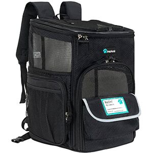 PetAmi Pet Carrier Backpack for Small Cats, Dogs, Puppies Airline Approved Ventilated, 4 Way Entry, Safety and Soft Cushion Back Support Collapsible for Travel, Hiking, Outdoor (Black) PetAmi Pet Carrier Backpack for Small Cats, Dogs, Puppies Airline Approved Ventilated, 4 Way Entry, Safety and Soft Cushion Back Support Collapsible for Travel, Hiking, Outdoor (Black)