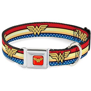 Buckle-Down Buckle Down DC-WWW040-WS Seatbelt Dog Collar, Wide Small, Wonder Woman Logo Stripe/Stars Red/Gold/Blue/White (repeat WW logo) Buckle-Down Buckle Down DC-WWW040-WS Seatbelt Dog Collar, Wide Small, Wonder Woman Logo Stripe/Stars Red/Gold/Blue/White (repeat WW logo)