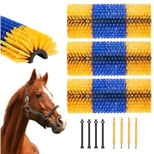 VEVOR Livestock Scratching Brush, 3 Pcs Horse Brush with 6 Screws, 20 x 7.5 in Cow Scratcher, for Back Itch Relief & Keep Cleaning, Grooming & Scratching Post Brush for Horse, Pig, Cattle Supplies VEVOR Livestock Scratching Brush, 3 Pcs Horse Brush with 6 Screws, 20 x 7.5 in Cow Scratcher, for Back Itch Relief & Keep Cleaning, Grooming & Scratching Post Brush for Horse, Pig, Cattle Supplies