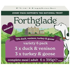 Forthglade Wet Dog Food, National Trust Variety Pack (6 x 395g Trays) Grain Free & Hypoallergenic Dog Food, Adult 1 Year+, Turkey & Goose and Duck & Venison, Stomach Sensitive, Natural Ingredients Forthglade Wet Dog Food, National Trust Variety Pack (6 x 395g Trays) Grain Free & Hypoallergenic Dog Food, Adult 1 Year+, Turkey & Goose and Duck & Venison, Stomach Sensitive, Natural Ingredients