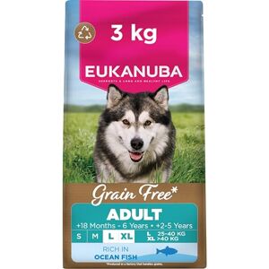 Eukanuba Grain Free Ocean Fish Complete Dry Dog Food For Adult Large & Giant Breed Dogs 3KG Eukanuba Grain Free Ocean Fish Complete Dry Dog Food For Adult Large & Giant Breed Dogs 3KG
