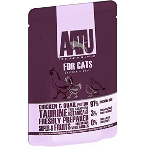 AATU 97/3 Dry Cat Food, Chicken and Quail, No Artificial Ingredients, Grain Free Recipe, Easy Tear Pouches (16 x 85 g) AATU 97/3 Dry Cat Food, Chicken and Quail, No Artificial Ingredients, Grain Free Recipe, Easy Tear Pouches (16 x 85 g)