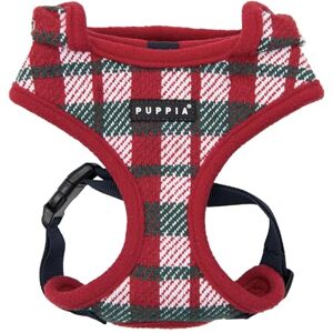 Puppia Festive Hooded Dog Harness Over-The-Head Warm Winter Checkered Pattern Adjustable Chest for Small and Medium Dog, Red, Medium Puppia Festive Hooded Dog Harness Over-The-Head Warm Winter Checkered Pattern Adjustable Chest for Small and Medium Dog, Red, Medium